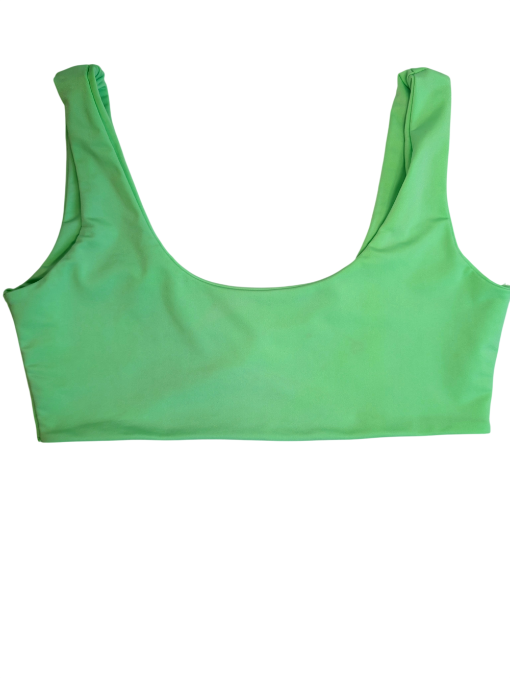 PrettyLittleThing Bright Green Smooth Stretch Scoop Neck Bralette Size 6